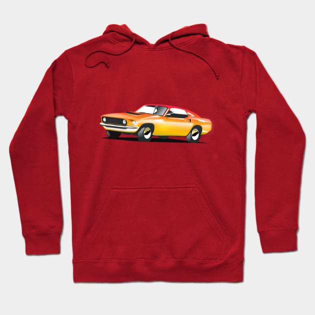 Vintage American Car Hoodie by nickemporium1